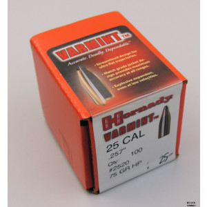 Hornady Varmint palle cal. 25 75 gr. 100 pezzi