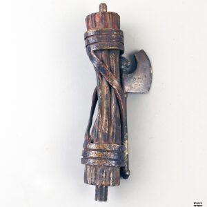 Puntale di labaro fascista a fascio littorio imperiale