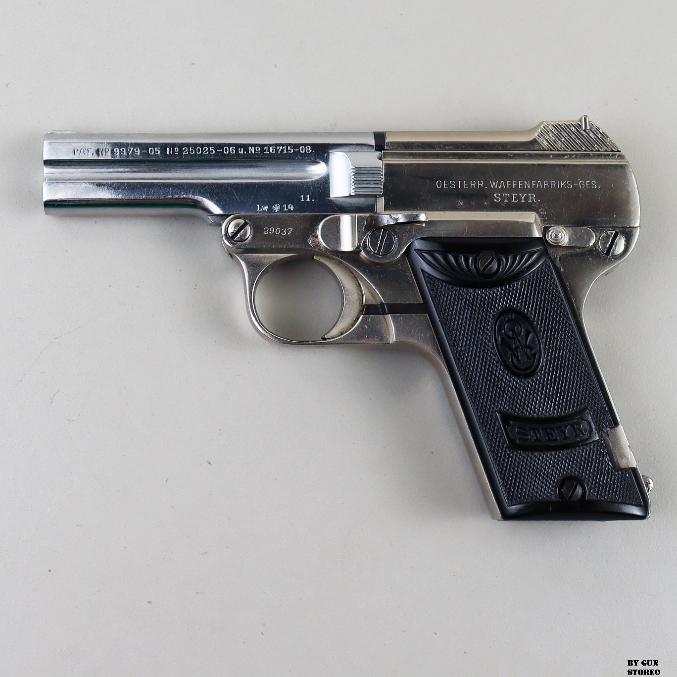 Pistola Steyr mod. 1908 cal. 7,65 mm matr. 29037